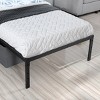 FurnitureR Twin Size Metal Bed Frame with Metal Slats, Heavy Duty Platform Mattress Foundation with Under Bed Storage, Non-Slip Support, Black - 3 of 4