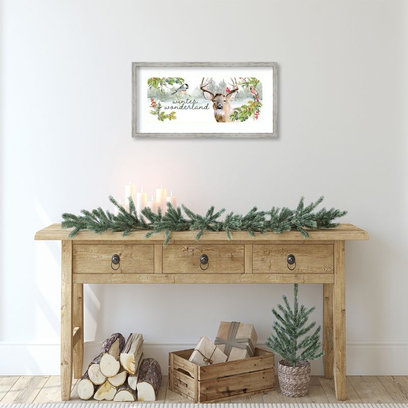 Amanti Art Holiday Deer Collection D by Jennifer Paxton Parker Wood Framed Wall Art Print 25 in. x 13 in., 5 of 6