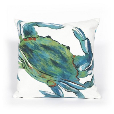 20"x20" Oversize Sea Crab Square Throw Pillow Blue - Liora Manne
