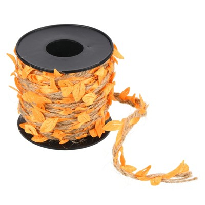 Unique Bargains Jungle Wedding Party Home Garden Decor Burlap Leaf Ribbon Jute Twine Artificial Vine