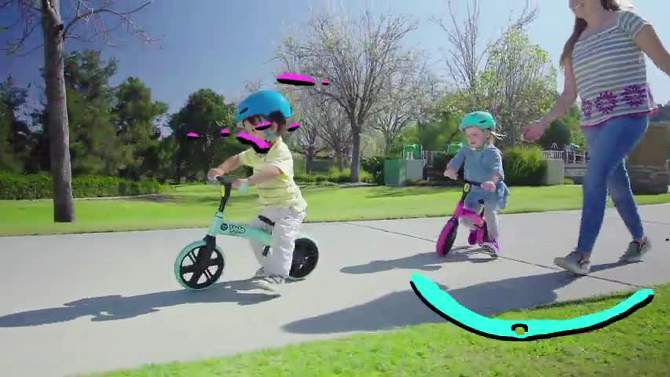 Yvolution Y Velo Junior 9'' Kids' Balance Bike with Dual Rear Wheels, 2 of 11, play video