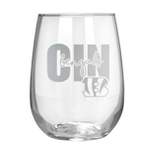 NFL Cincinnati Bengals The Vino Stemless 17oz Wine Glass - Clear