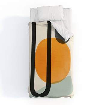 Domonique Brown Oranges Duvet Set - Deny Designs