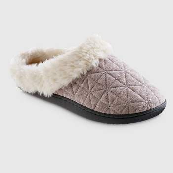 Isotoner Women's Quilted Recycled Jersey Bridget Hoodback Slippers