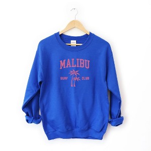Simply Sage Market Women's Graphic Sweatshirt Embroidered Malibu Surf Club - 1 of 2