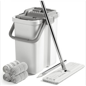 The Ultimate 2-in-1 Mop Set: For Floors & Walls - Complete System with Wringer and 3 Washable Microfiber Pads - 1 of 4
