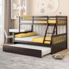 Infans Twin Over Full Bunk Bed with Twin Trundle Convertible Platform Bed Espresso - 3 of 4
