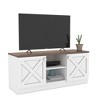 47" Wood Vintage TV Stand with 2 Cupboards for Living Room and Bedroom - 4 of 4