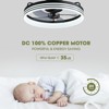 Ludomide Ceiling Fans with Lights, Flush Mount Ceiling Fan with Lights and Remote, 6 Wind Speeds Smart Low Profile Ceiling Fan for Bedroom - 3 of 4