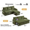 Dyonery 81" Sleeper Sofa Bed with Pull Out Bed L Shaped Couch Sectional Sleeper Sofa - 2 of 4