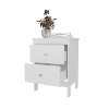 FM FURNITURE Nogales NightStand with 2 Drawers, Withe - 3 of 4