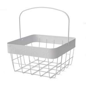 Wire Basket with Handle White - Bullseye's Playground™ - 1 of 3