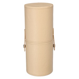 Unique Bargains PU Leather Dustproof Pencil Toothbrush Cosmetic Brush Holder - 1 of 4