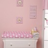 Everyday Kids 2 Pack Baby Girl Changing Pad Covers – 100% Cotton Jersey, Soft & Breathable – Gray with White Dots + Pink with White Hearts - 3 of 4