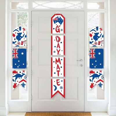 Big Dot of Happiness Australia Day - Hanging Vertical Paper Door Banners - G'Day Mate Aussie Party Wall Decoration Kit - Indoor Door Decor