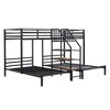 Whisen Morden Design Twin over Twin Triple Bunk Bed with Storage Shelves Staircase - 4 of 4