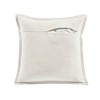 20"x20" Oversize 'Let's Stay at Home' Family-Friendly Square Throw Pillow Cover White - Lush Décor - 3 of 4