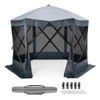 Pop Up Gazebo Tents, Heavy Duty Steel Frame & UV Block Canopy, 6-Sided Screen Tent with Carry Bag - 2 of 4