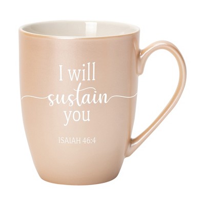 Elanze Designs I Will Sustain You Precious Pearl 10 ounce New Bone China Coffee Cup Mug