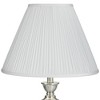 Springcrest White Mushroom Pleated Medium Empire Lamp Shade 7" Top x 16" Bottom x 12" Slant x 11.25" High (Spider) Replacement with Harp and Finial - 2 of 4