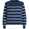 Lands' End Women's Drifter Raglan Button Bib Crew Neck Sweater - 3 of 4