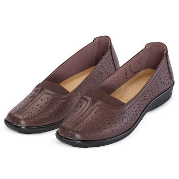 Collections Etc Stylish Slip-On Comfort Shoes with Padded Insoles