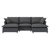 NicBex Couches for Living Room 3pc L-shaped Sectional Sofa Modern Chenille Upholstered Sofa Couch with Movable Ottoman - 3 of 4