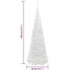 vidaXL Artificial Christmas Tree White PVC Collapsible - 47.2" - 4 of 4