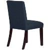 Skyline Furniture Hendrix Dining Chair in Linen Navy: Parsons Style, Upholstered, Tapered Legs - 4 of 4