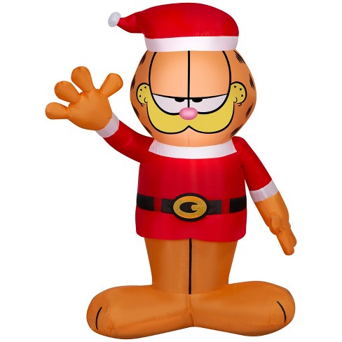 Gemmy Christmas Inflatable Garfield In Santa Suit, 3.5 Ft Tall, Multi ...