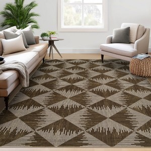 Indoor Area-Rug Bohemian Farmhouse Rustic Geometric Easy-Cleaning Bedroom Kitchen Living Room Non Shedding - 1 of 4