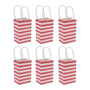 Unique Bargains Stripes Gift Bags 6 Pcs - 1 of 4
