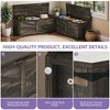 L-Shaped Storage Bench with Storage Wooden Storage Chest for Living Room Bedroom - 4 of 4