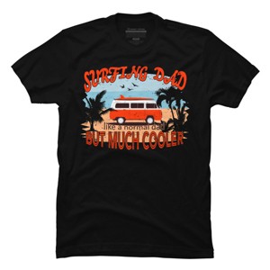 Men's Design By Humans Surfing Dad Like A Normal Dad But Cooler By T-Shirt - 1 of 2