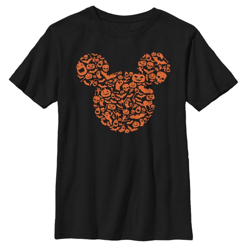Boy's Disney Mickey and Friends Halloween Silhouette T-Shirt, 1 of 6