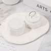 Unique Bargains Velvet Octagon Wedding Proposal Engagement 2 Slot Jewelry Storage Ring Box - 4 of 4