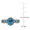 EVERLY JEWELRY | Rose Plated Sterling Silver 4 CT TGW London Blue Topaz Fashion Ring - 4 of 4