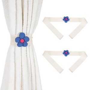 Unique Bargains Cute Flower Fashion Elegant Design Handmade Curtain Tiebacks 2 Pcs - 1 of 4