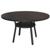 47" Round Dining Table for 4-6, Farmhouse Kitchen Table with Storage, Space Saving Wood Circle Dinner Table with Metal Legs - 3 of 4