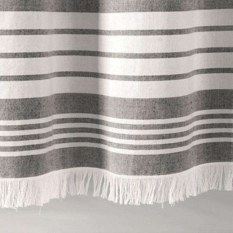 Nantucket Yarn Dyed Cotton Tassel Fringe Shower Curtain - Lush Décor , 6 of 9