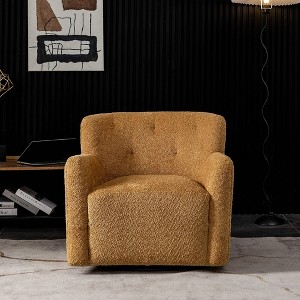 32" Wide Upholstered Swivel Armchair - Kinwell - 1 of 4
