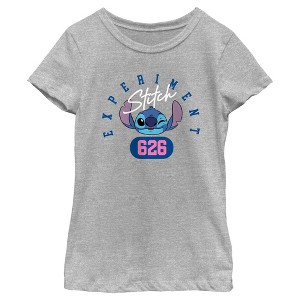 Girl's Lilo & Stitch Experiment 626 Cute Face T-Shirt - 1 of 4