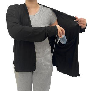 Rise Up and Recover Mastectomy Zip Up Hoodie with Drain Pockets Breast Cancer Gifts for Women - 1 of 4