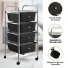 Racxily 4-Drawer Storage Cart, Organizer Rolling Utility with Plastic Drawers, Mobile Shelving Unit Slide Out - 4 of 4