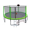 GDFStudio Bright Outdoor/Indoor Steel Ladder 16FT Round Trampoline with Enclosure and Soccer Goal - 2 of 4