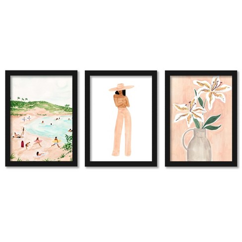 Americanflat 3 Piece 16x20 Wrapped Canvas Set - Portofino by Sabina Fenn -  Coastal Wall Art : Target