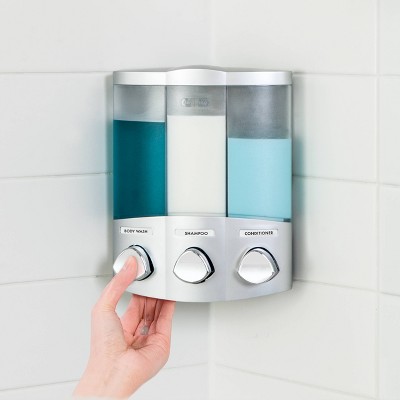 Satin Silver Wall-Mounted Automatic Liquid Dispenser