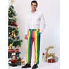 INSPIRE CHIC Men's Casual Striped Slim Fit Color Block Business Pants - 4 of 4