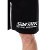 Star Trek The Next Generation TNG Mens' TV Show Logo Sleep Pajama Shorts Black - 2 of 4