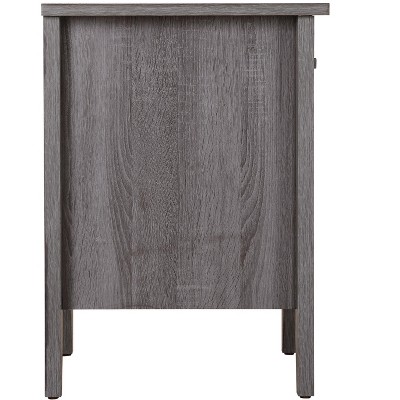 Lennox 24" Gray Wood 1-Drawer Nightstand